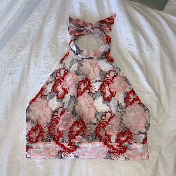 NWT River Island High Neck Floral Print Blouse - Picture 5 of 8